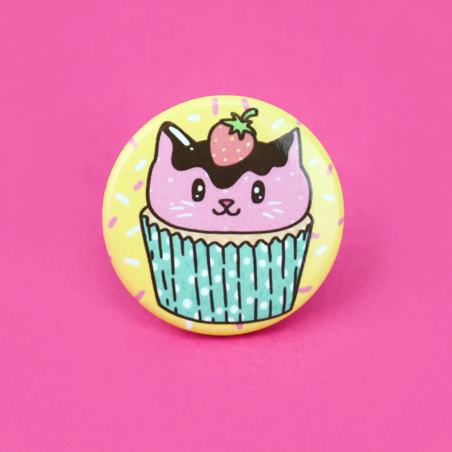 Cupcake Cat Button