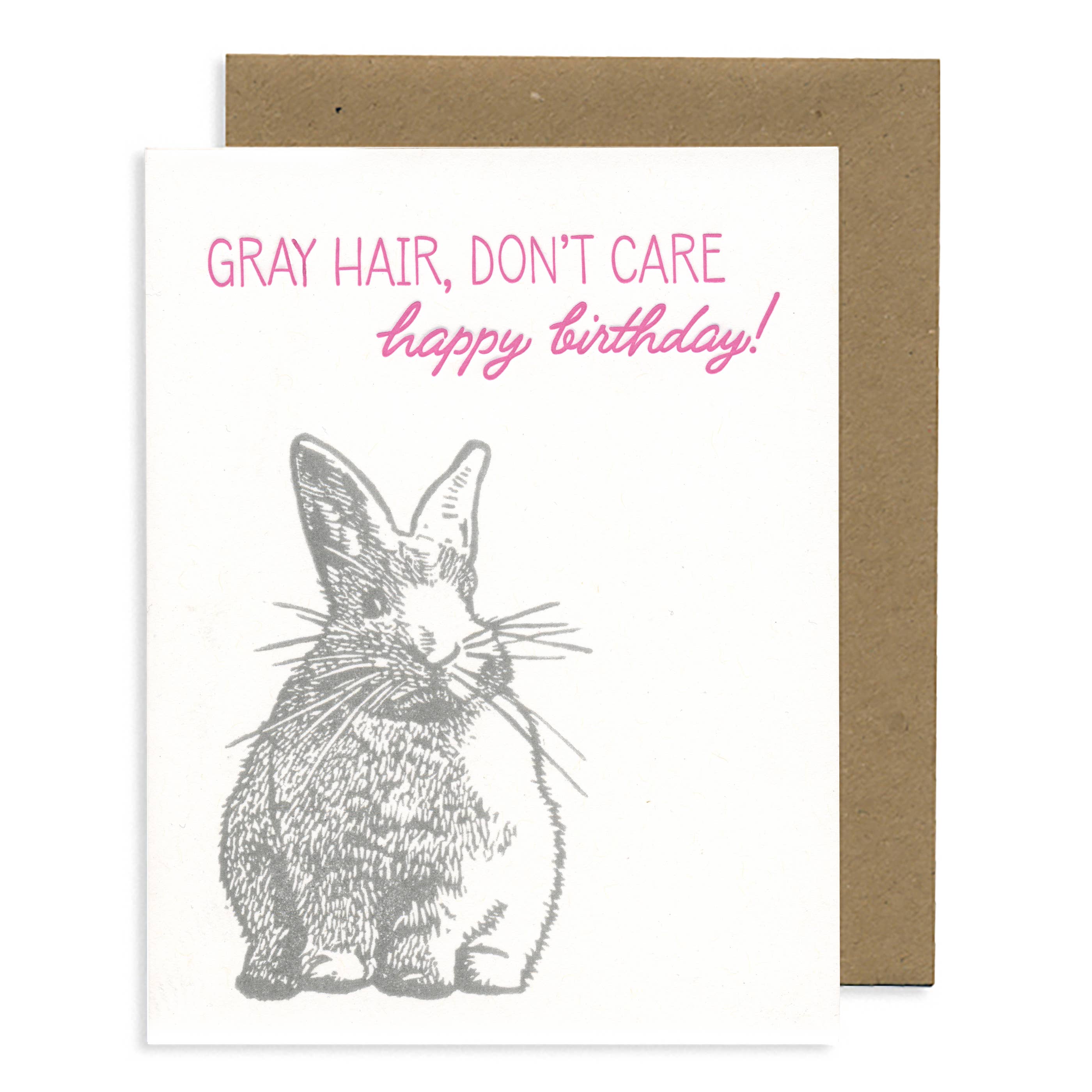 Bunny Birthday Letterpress Card