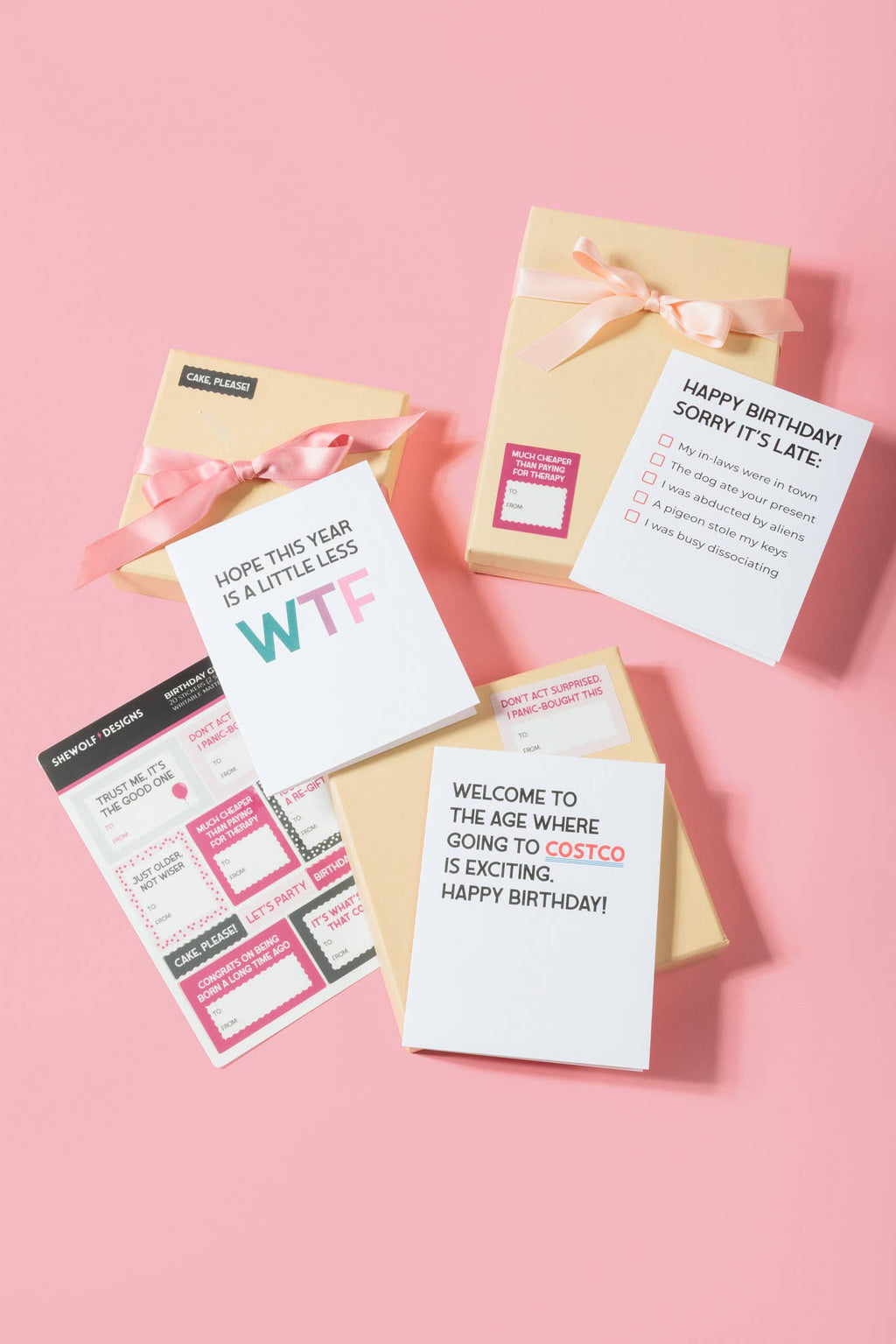 Birthday Gift Tag Sticker Sheets (Set of 2)