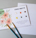 Floral Watercolor Painting Art Kit with Outline page