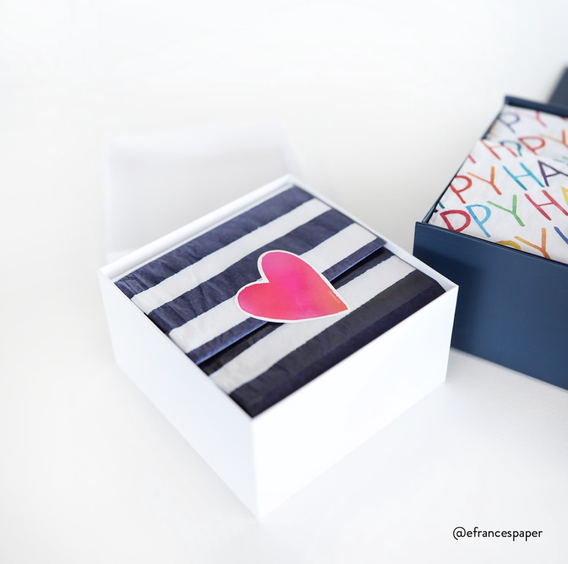 Navy Stripe Gift Tissue Paper, 10 Sheets