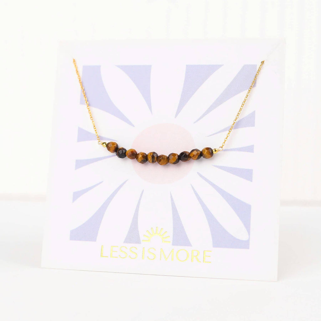 Tiger Eye Smile Bracelet- 14k Gold Dipped
