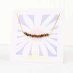 Tiger Eye Smile Bracelet- 14k Gold Dipped