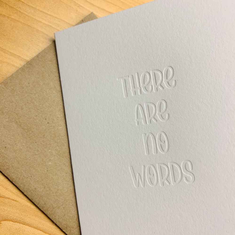 No words- Letterpress