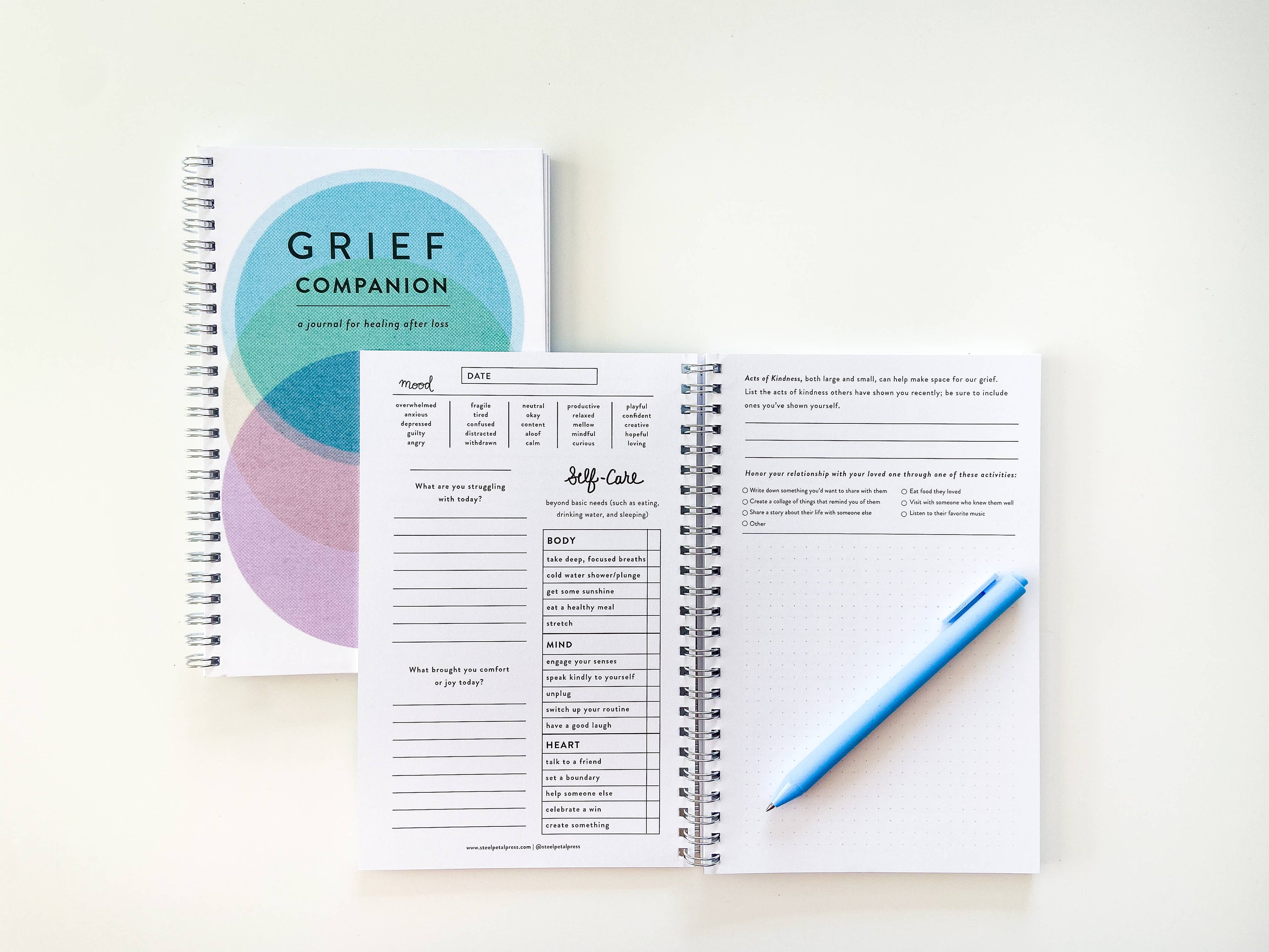 Grief Spiral Notebook and Journal