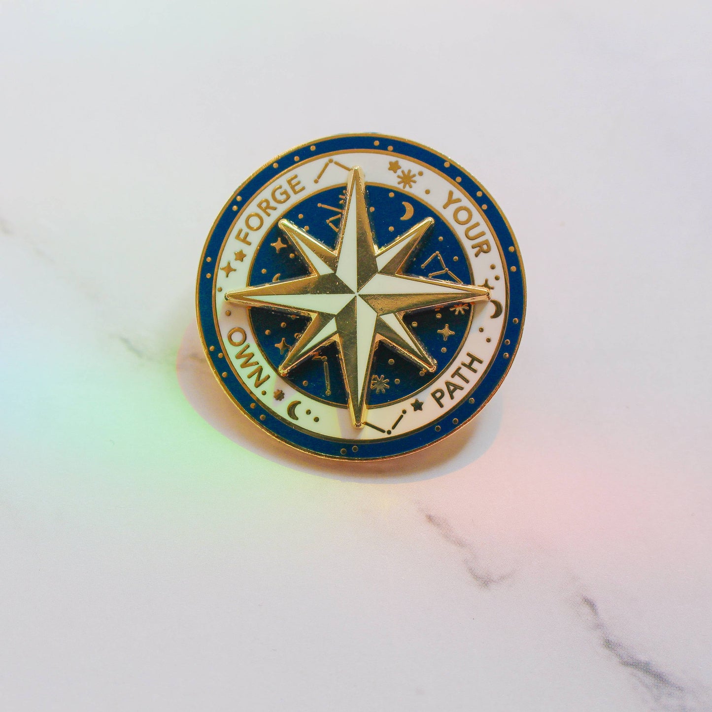 Forge Your Own Path Spinning Enamel Pin