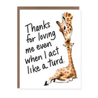 Giraffe Parent Card