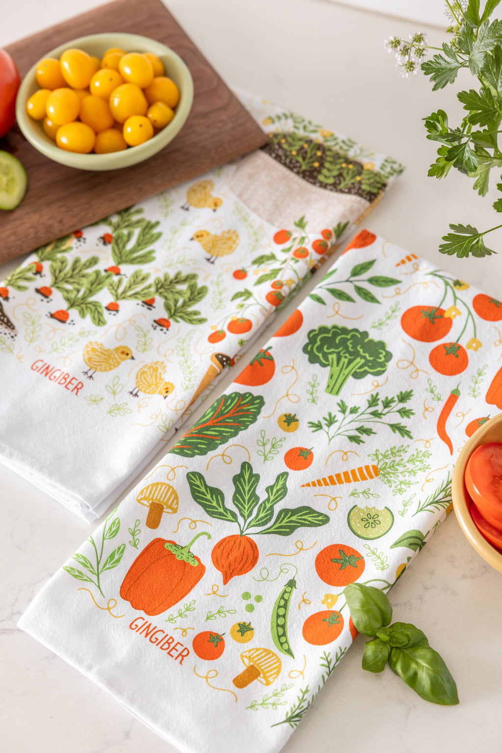 Vegetable Tea Towel - Garden Kitchen