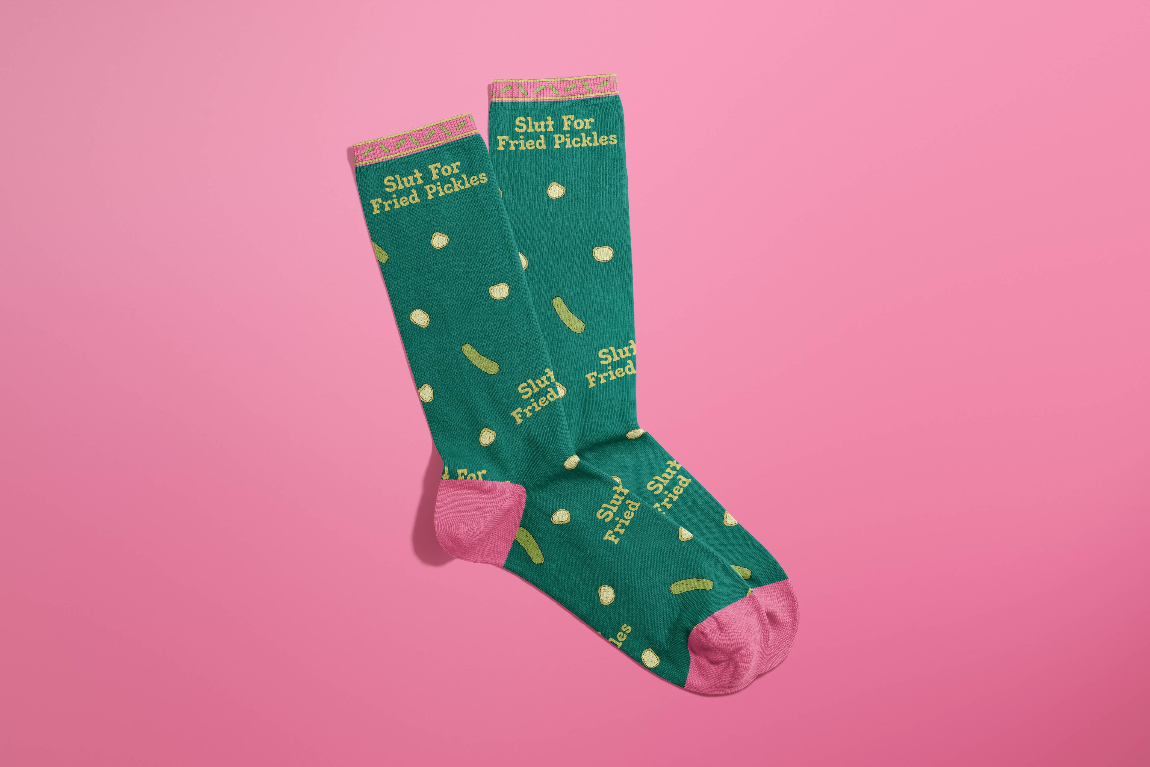 Slut For Fried Pickles Socks