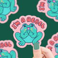 I’m a Rebel Frog Vinyl Sticker