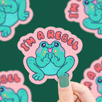 I’m a Rebel Frog Vinyl Sticker