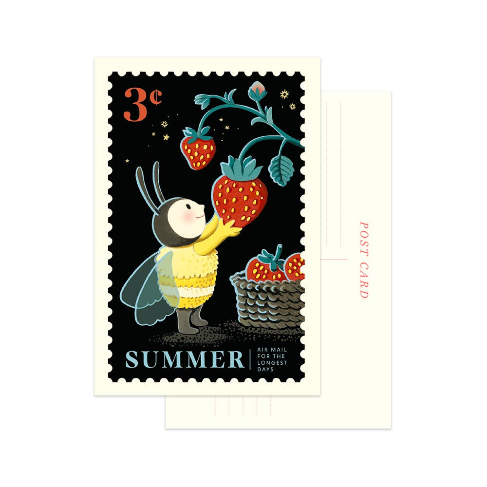 Summer Berry Basket Postcard