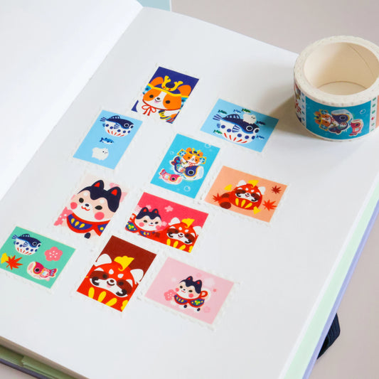Japantown Friends Stamp Washi Tape