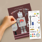 Sticker Scene Card - Robot Factory