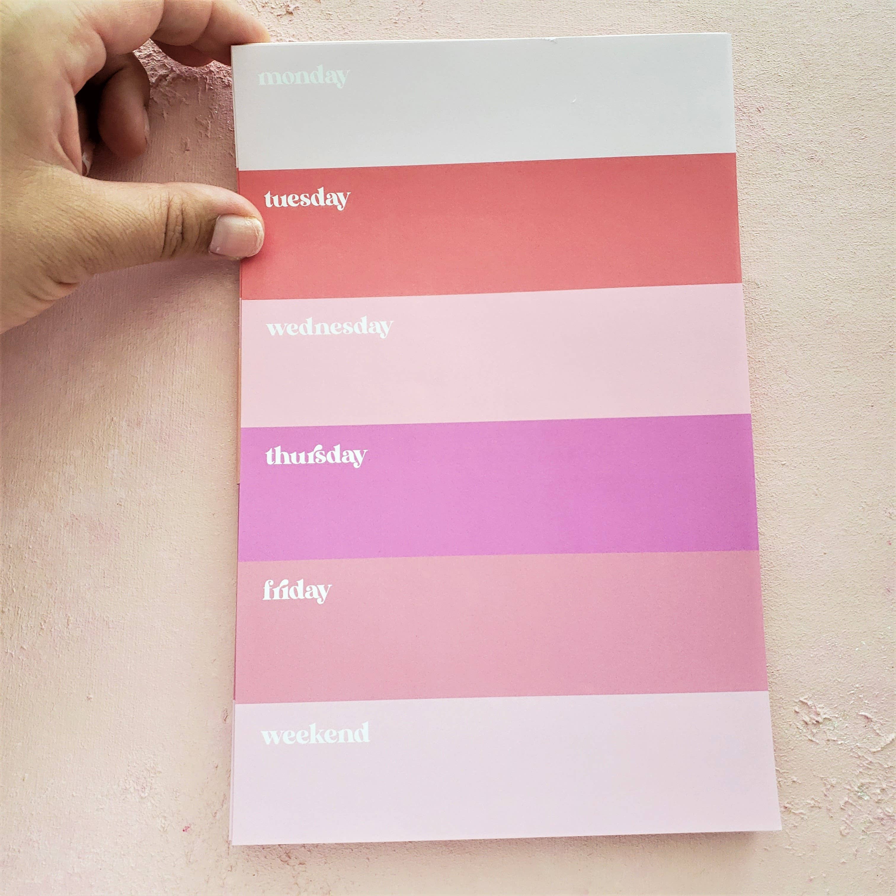 Color Block Weekly Notepad