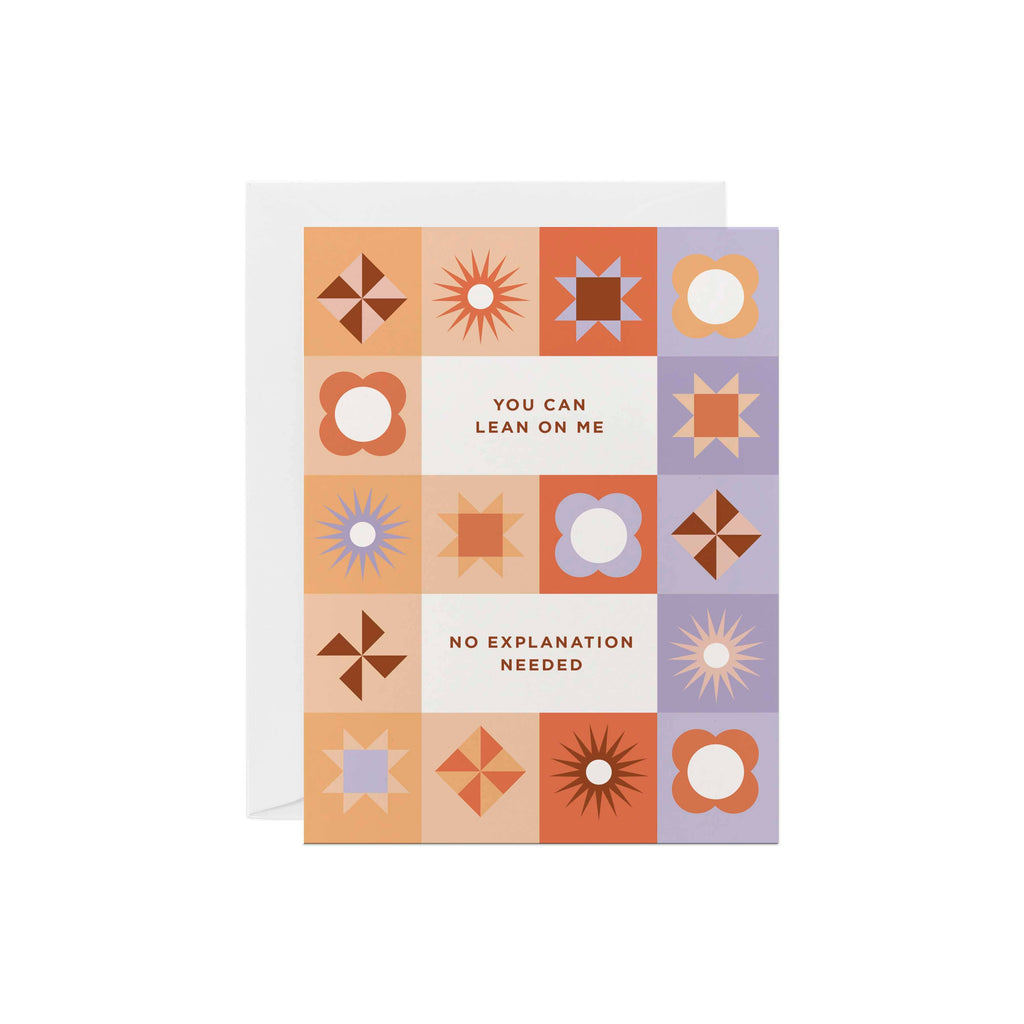 Encouragement Card | Lean on Me Support Greeting Card