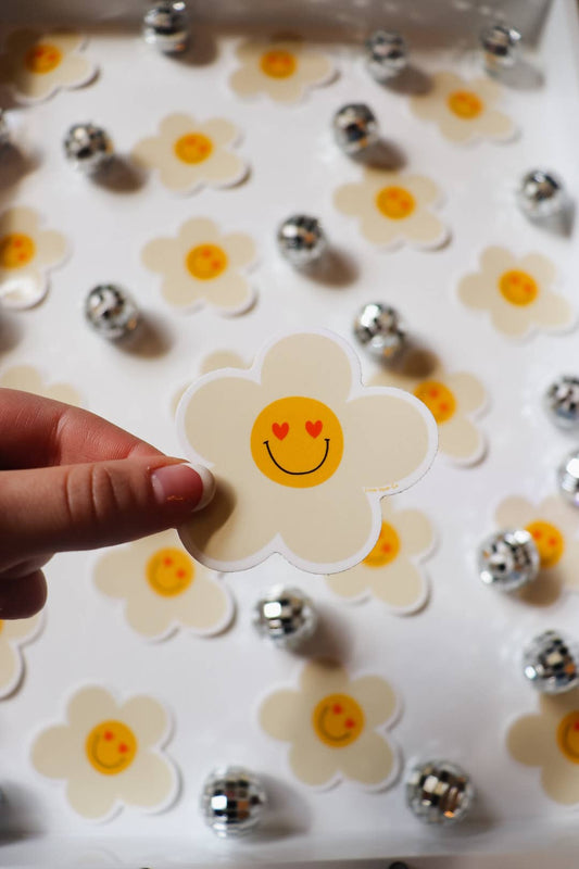 Smiley Daisy Sticker