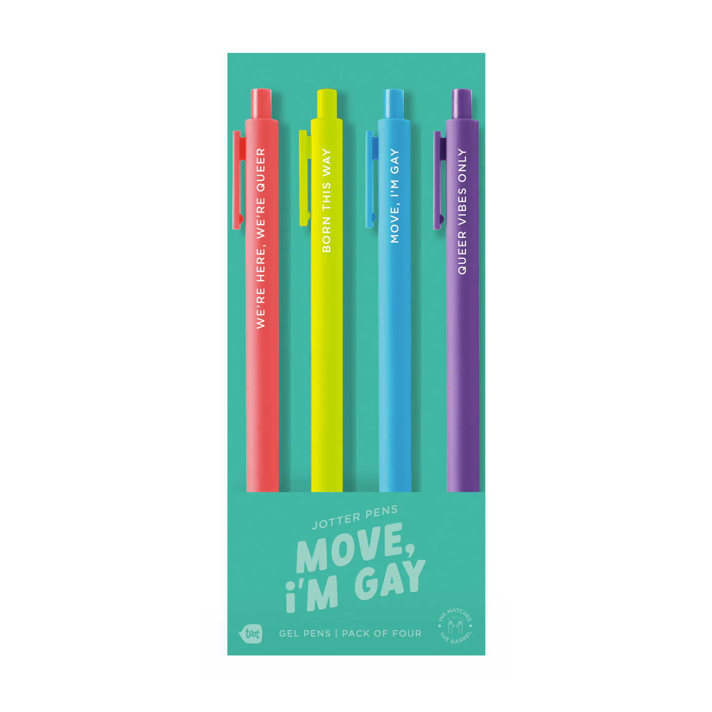 Move I'm Gay Jotter Pens - Set of 4