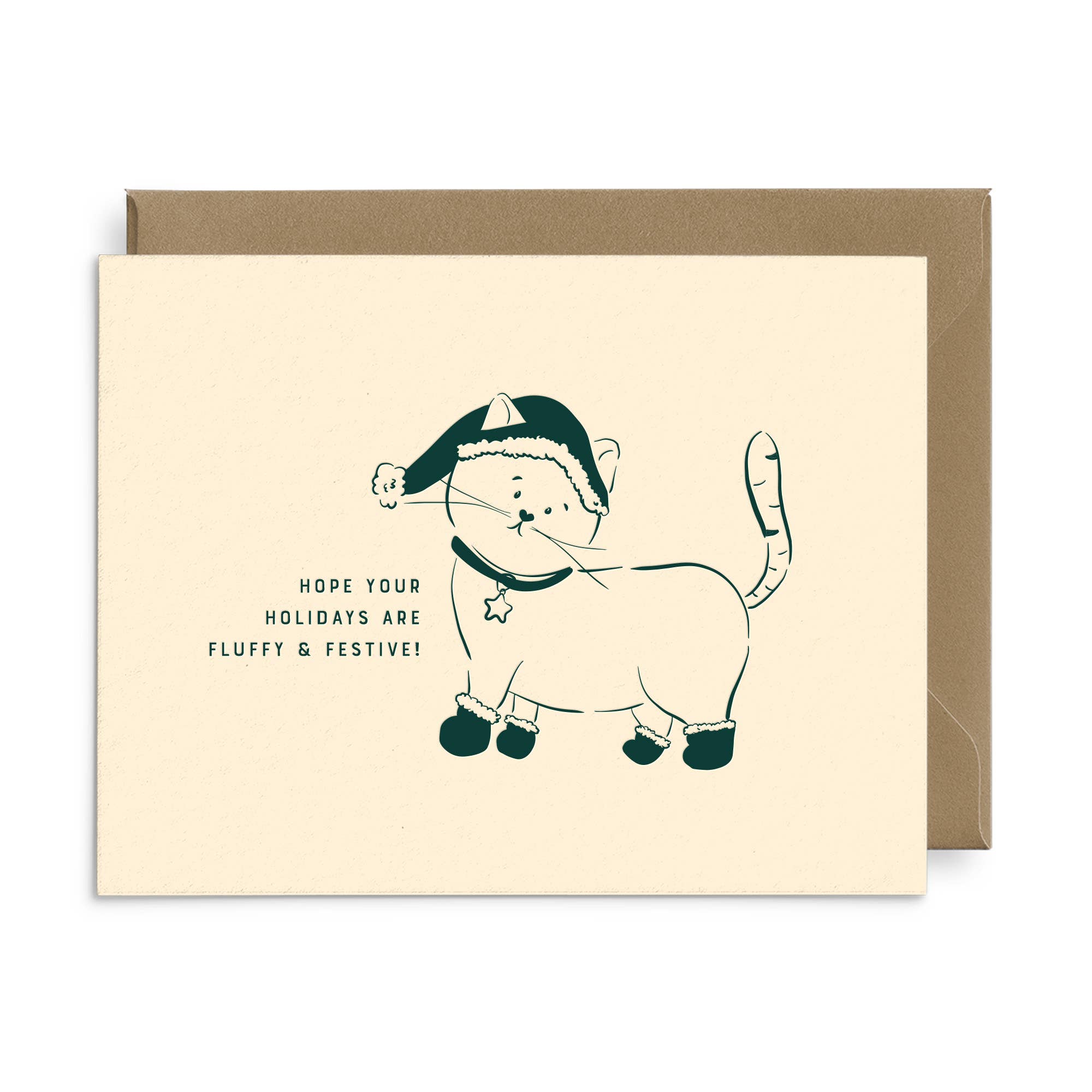 Fluffy & Festive Holiday Greeting Card