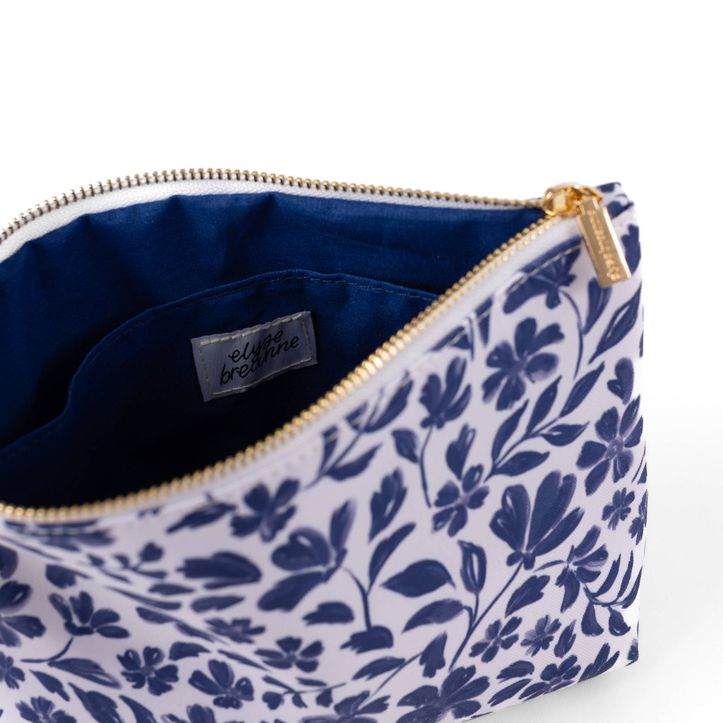 Porcelain Floral Carry-All Pouch
