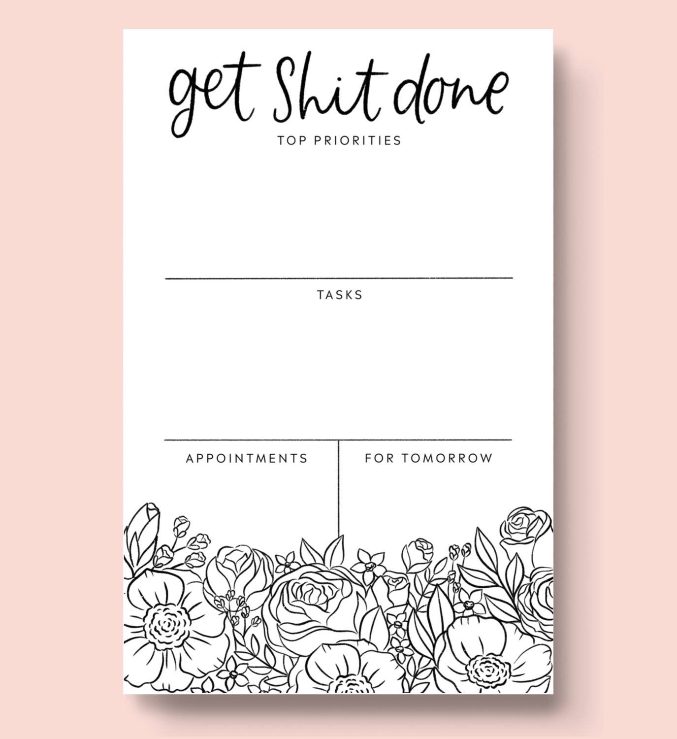 Get Shit Done Daily Planner Notepad, 8.5x5.5 in.