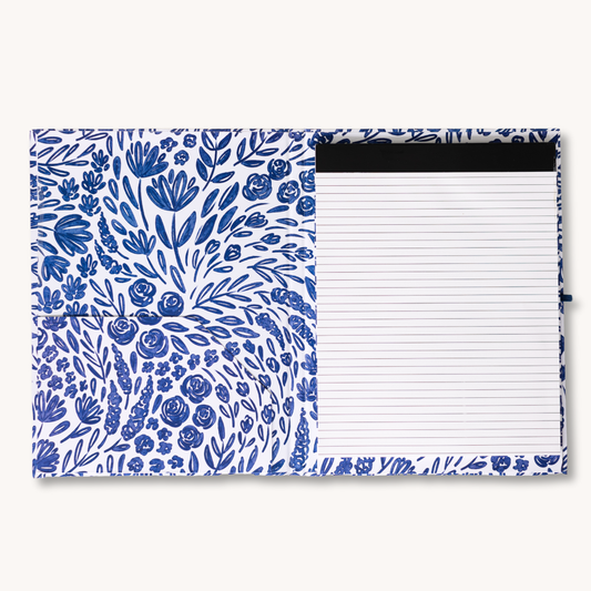 Porcelain Floral Clipfolio