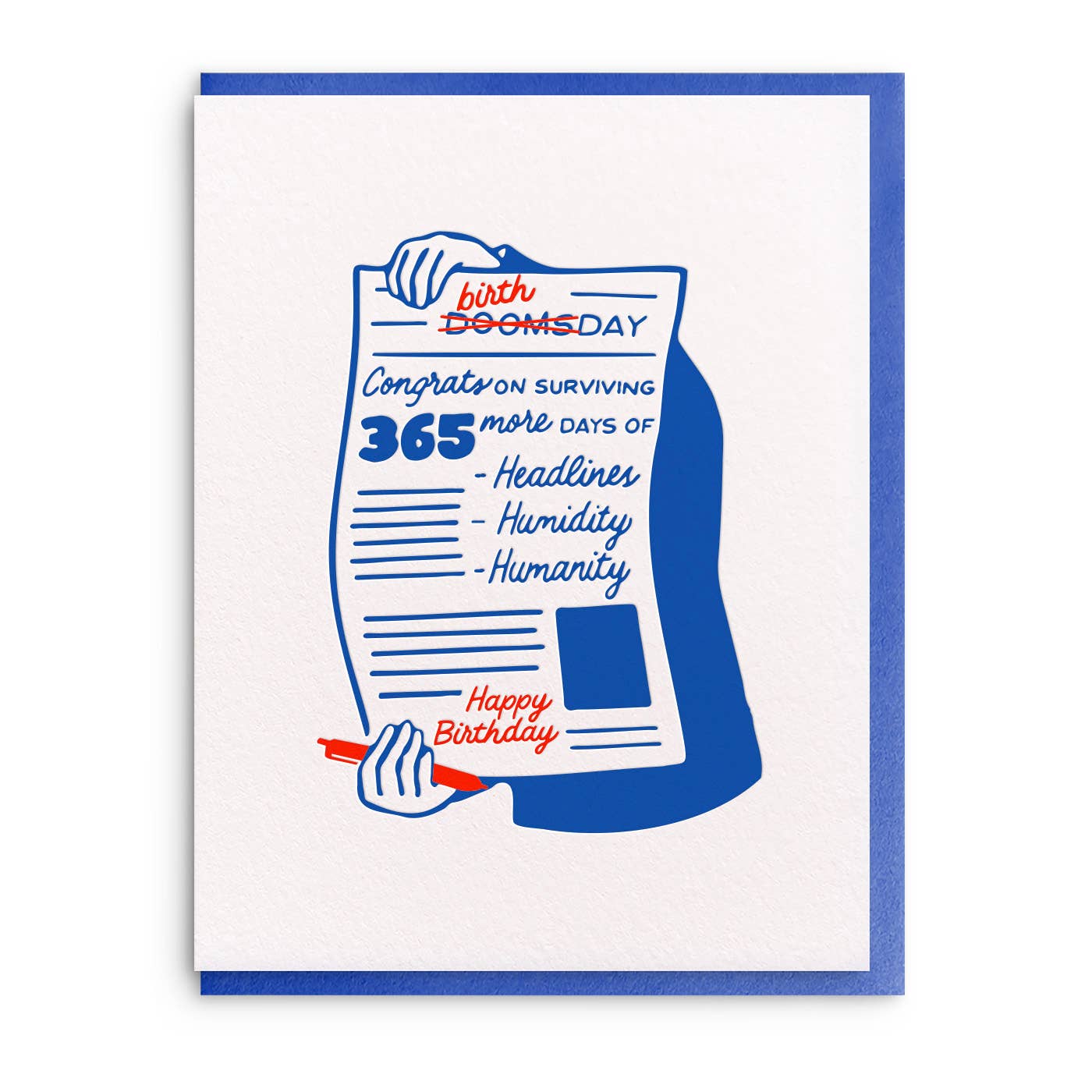 Doomsday - Letterpress Birthday Greeting Card
