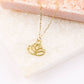 Cutout Lotus Necklace- 14k Gold Dipped