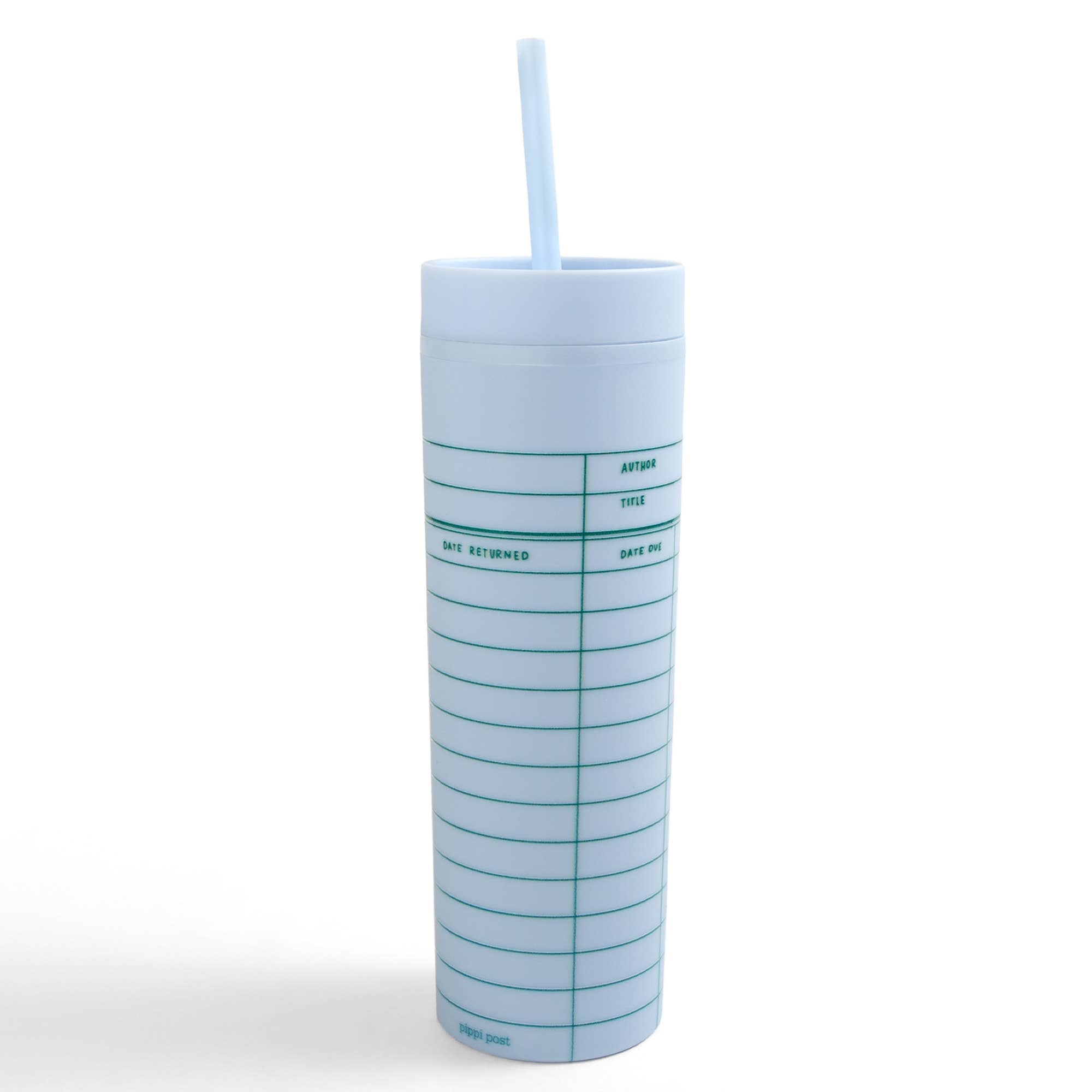 Library Card Tumbler- Periwinkle