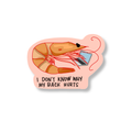 My Back Hurts Prawn Shrimp Sticker