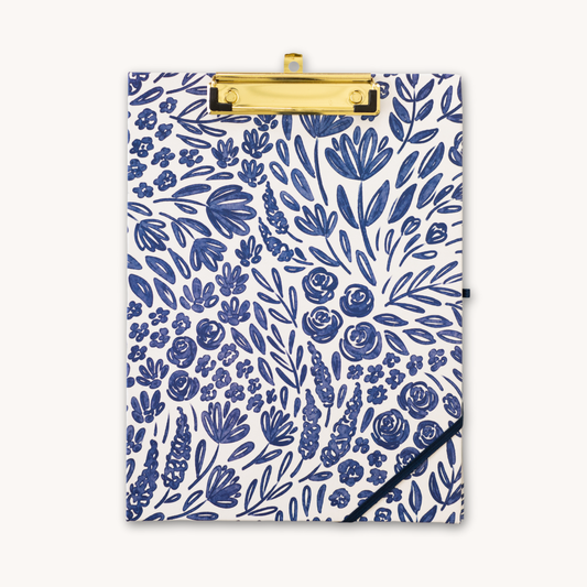 Porcelain Floral Clipfolio