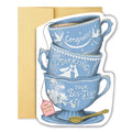 Wedding Bes-Tea Teacup Stack Diecut Card