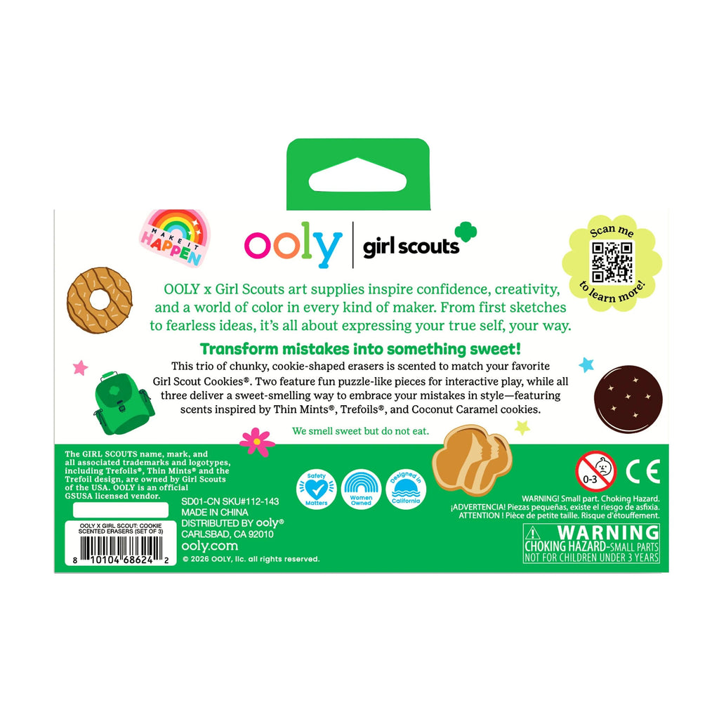 OOLY x Girl Scouts: Cookie Scented Erasers (Set of 3)