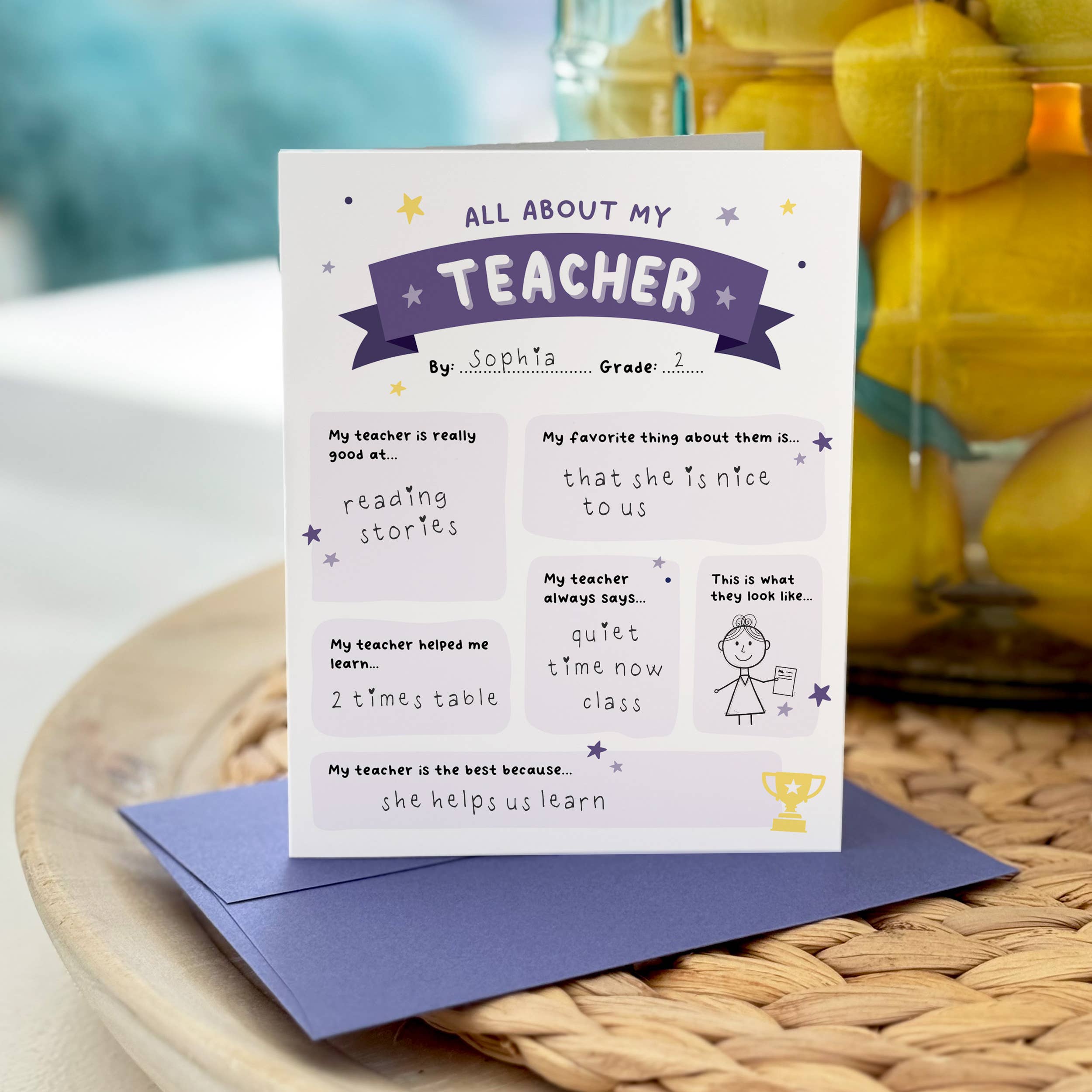 All About My Teacher Card