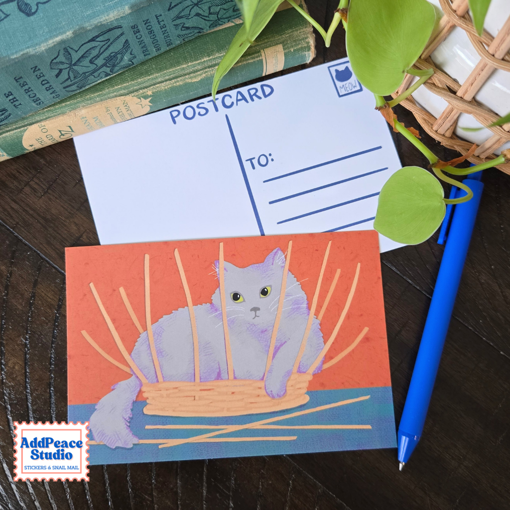 Cats and Crafts Postcards - Set of 12