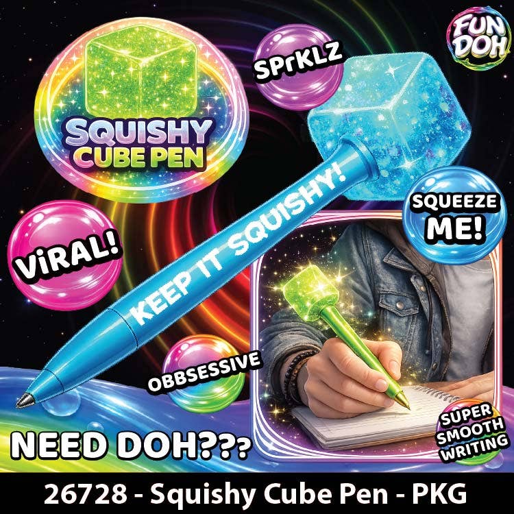 Fun Doh Desk Pops Squishy Cube Pen