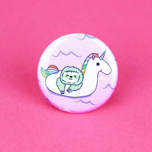 Unicorn Sloth Button