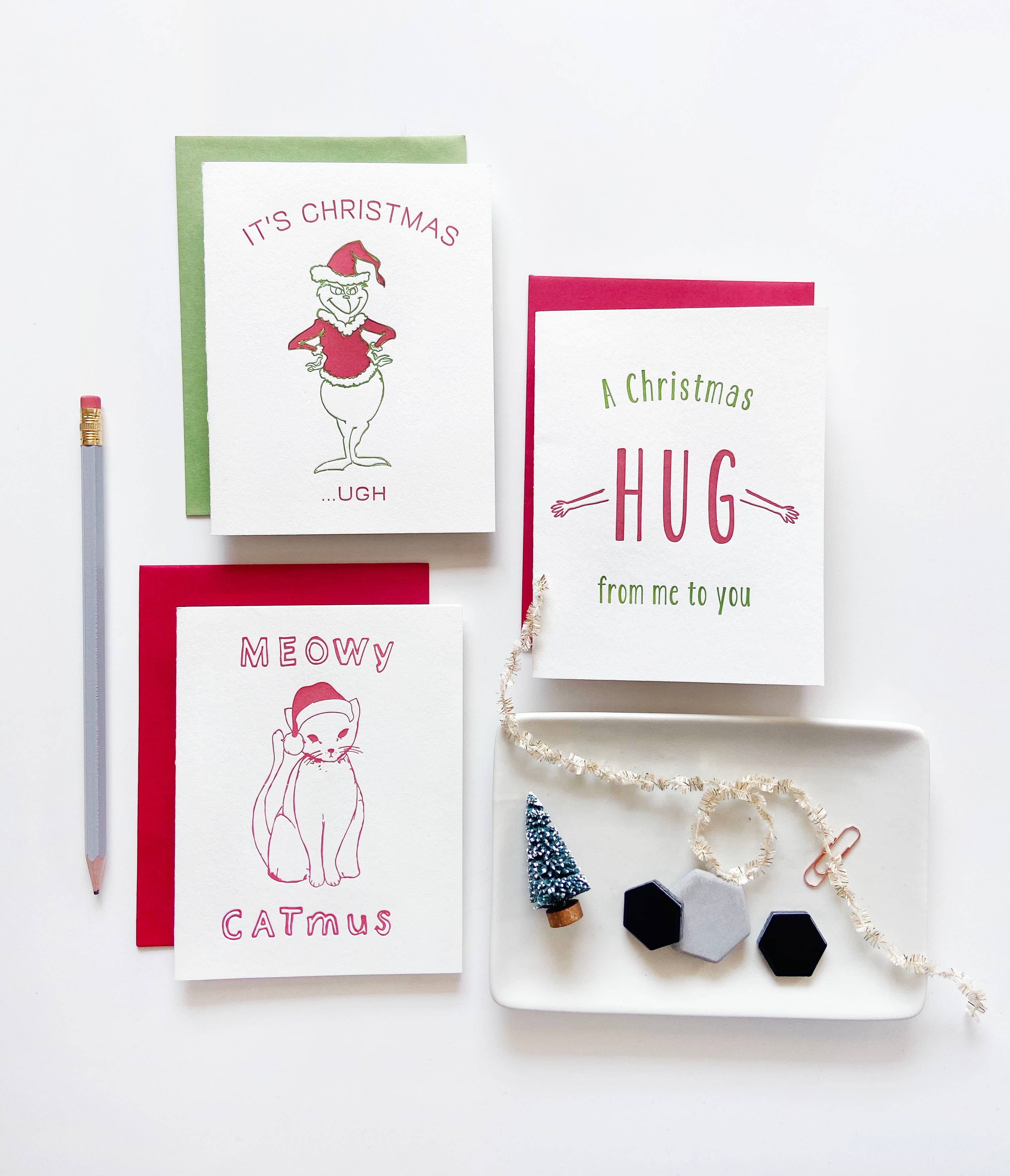 Grinch Christmas - Pop Culture Letterpress Holiday Card