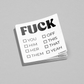 F- Checklist Sticker