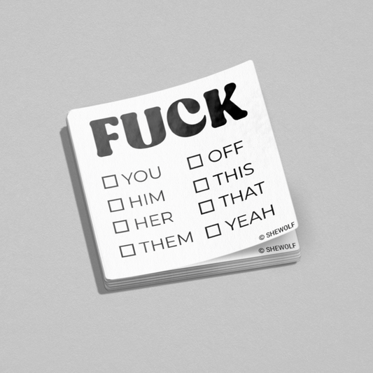 F- Checklist Sticker