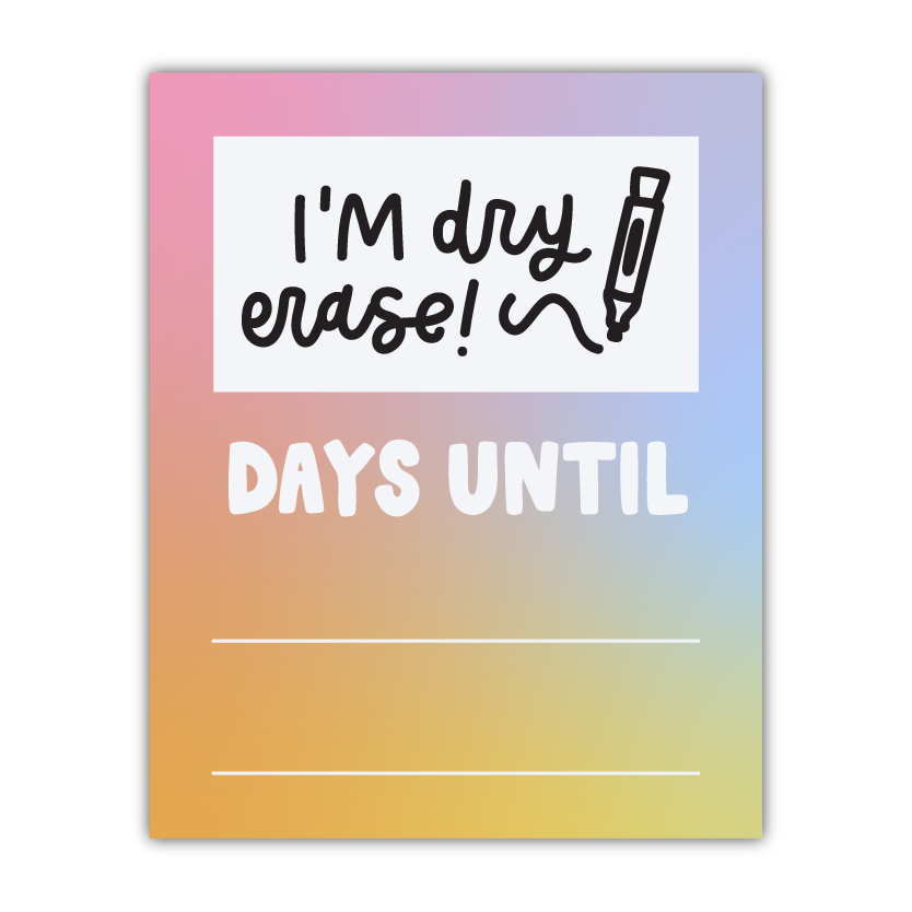 Days Until Countdown Dry-Erase Fridge Magnet