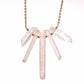Clarity Ray Rough Quartz Crystal Necklace- 14k Gold Dipped