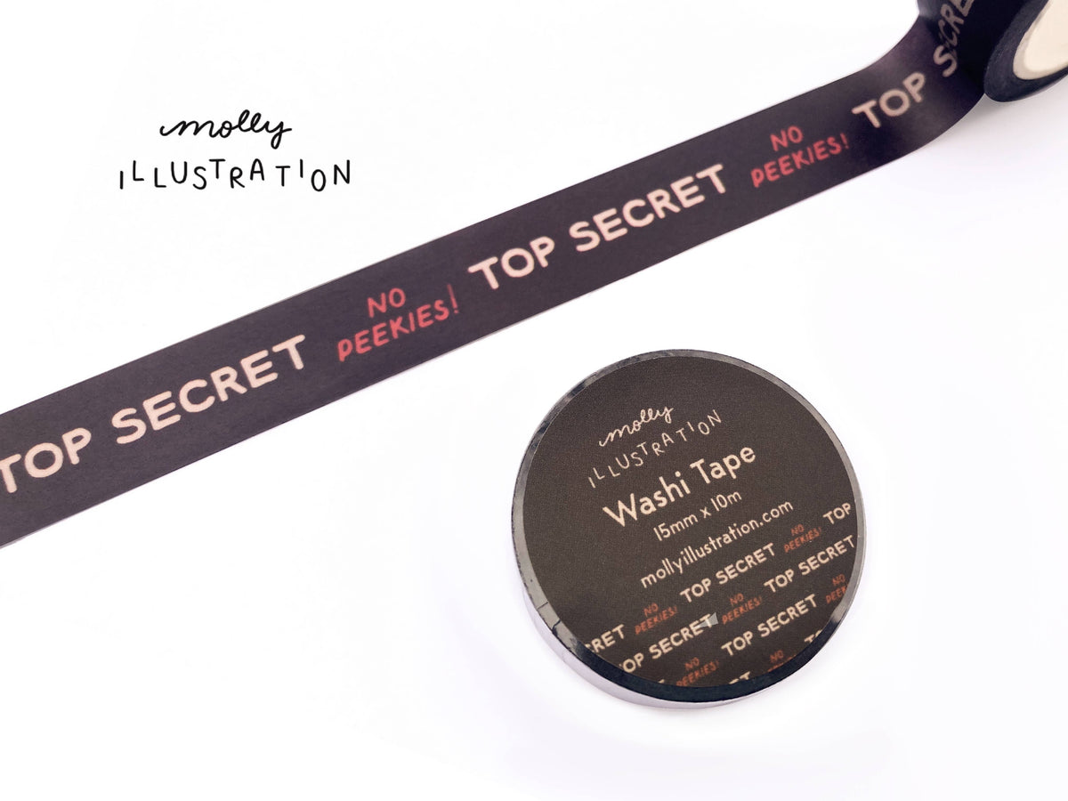 Top Secret, No Peekies Decorative Washi Tape