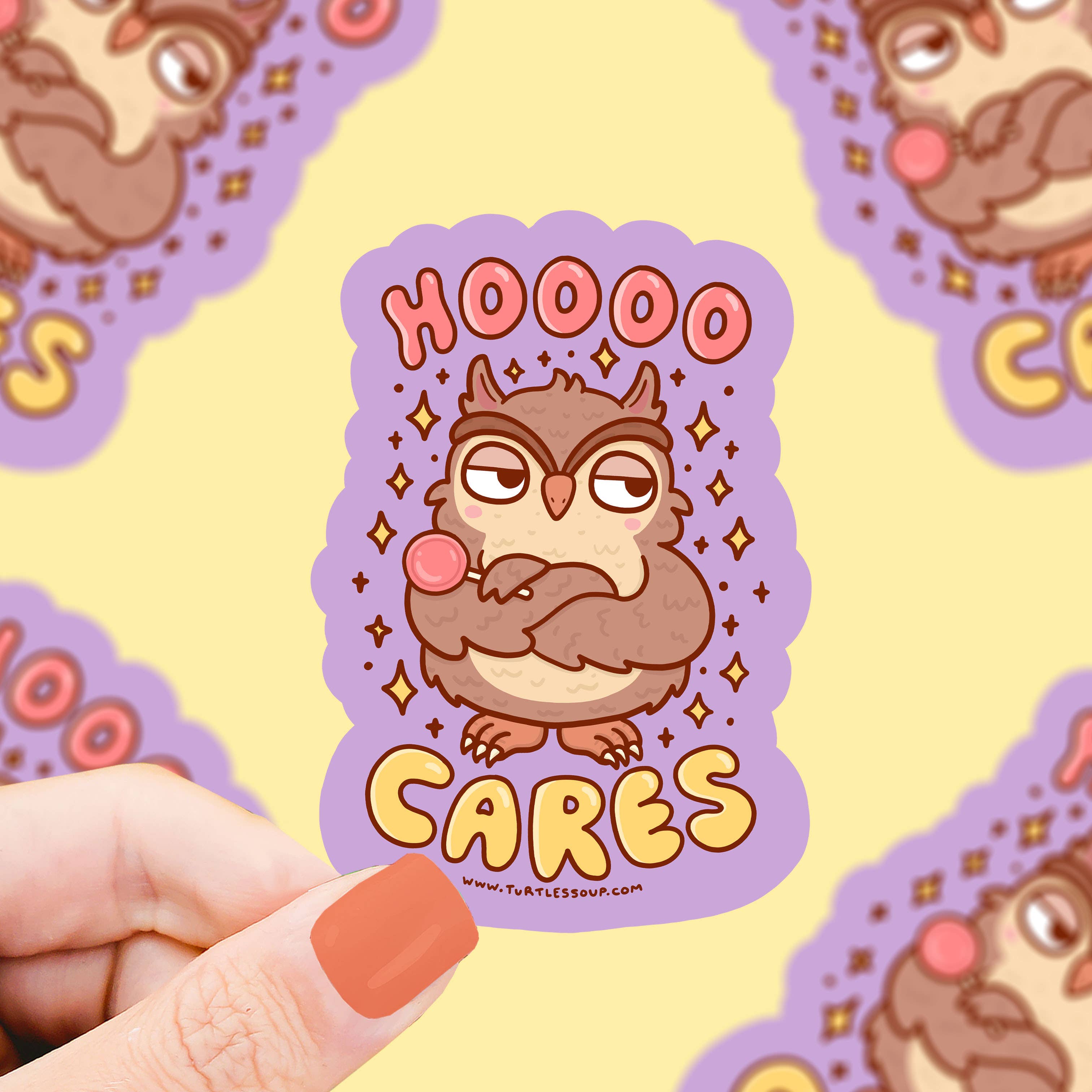 Hoo Cares Owl Sticker