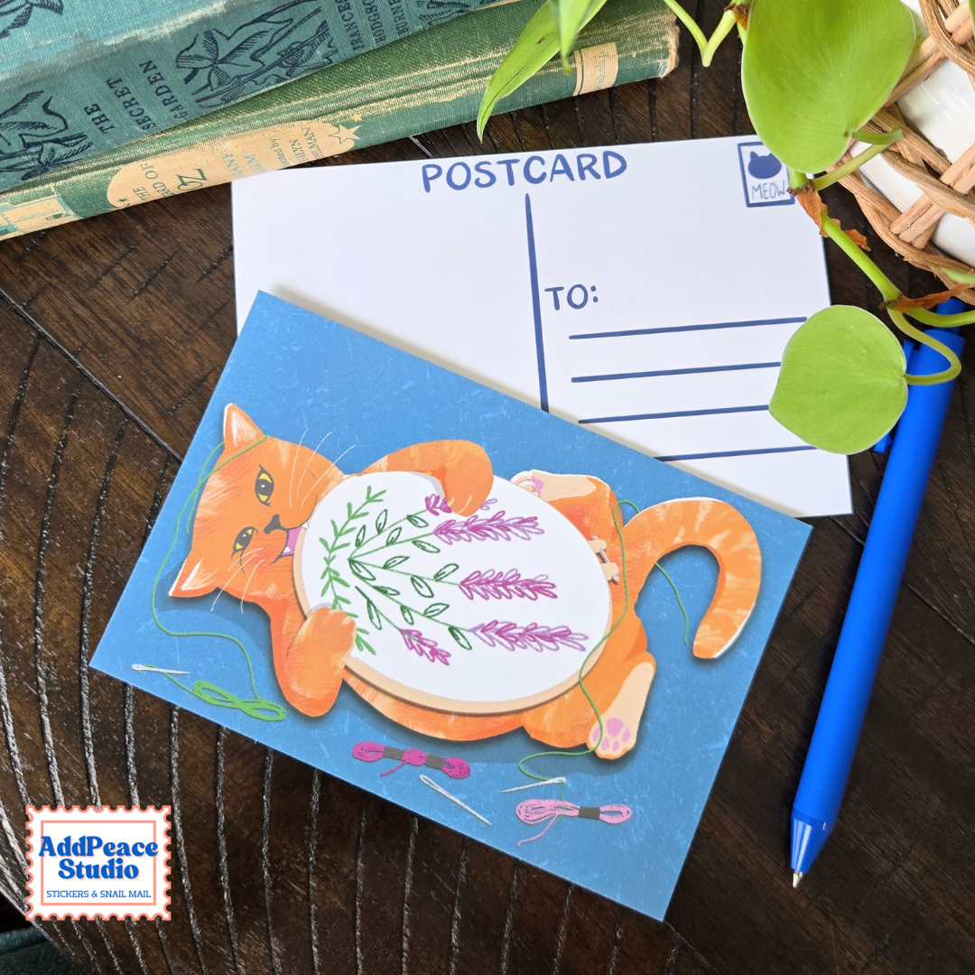 Cats and Crafts Postcards - Set of 12