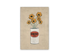 Beer Can Vase with Flowers Illustrated Magnet