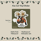 Wild Flowers Waterproof Kiss Cut Vinyl Sticker