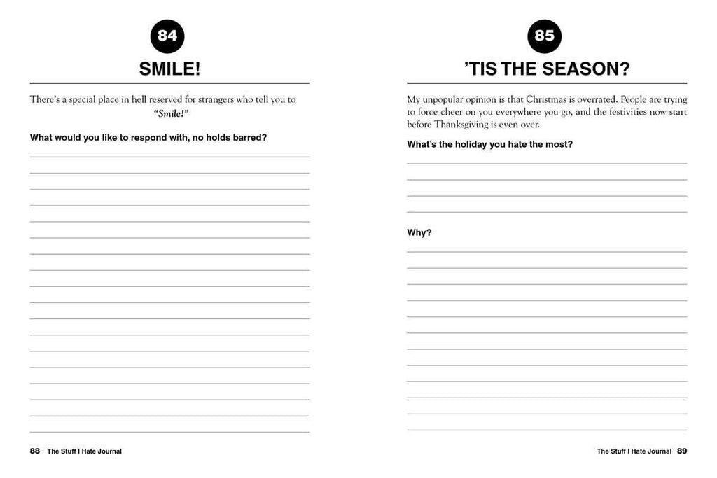 Stuff I Hate Journal by Emily Rose