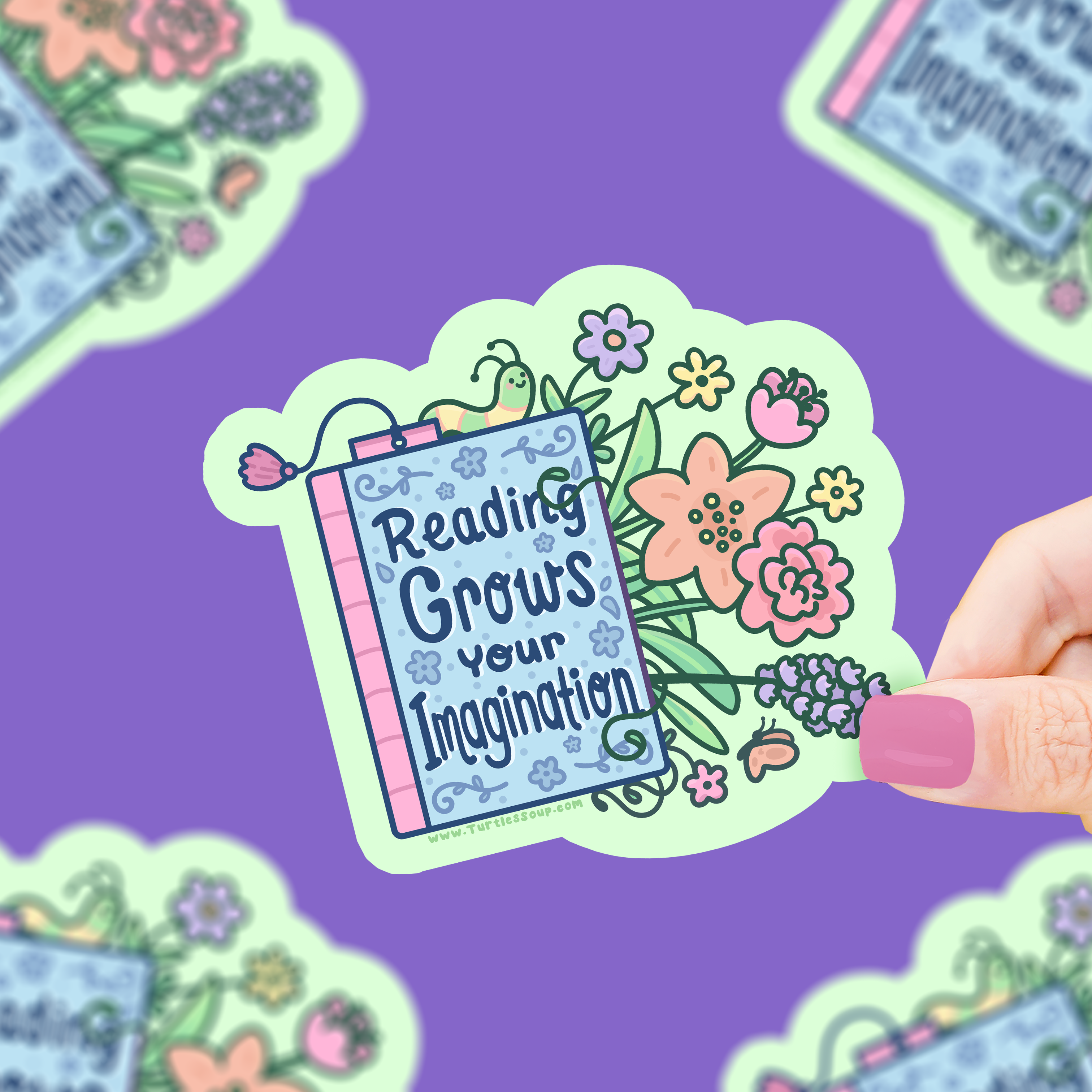 Reading Grows Your Imagination Vinyl Sticker