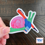 Writing Snail Sticker
